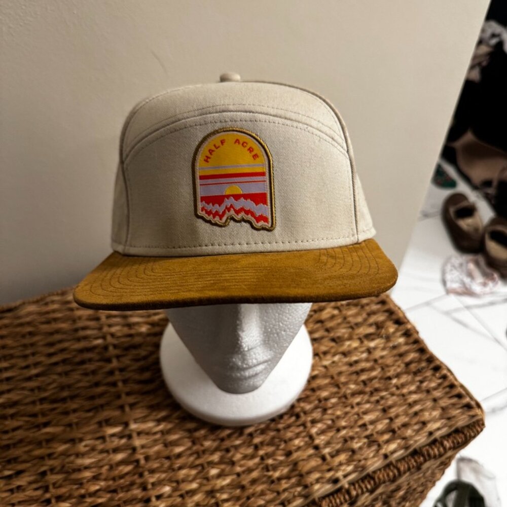 Half Acre Brewing (Chicago) Suede Suede 7-Panel Flat Bill Hat